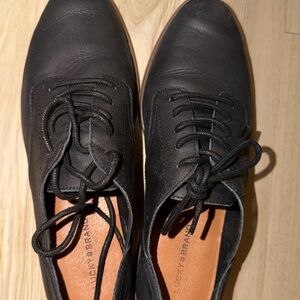 Lucky Brand Black Leather Oxfords
